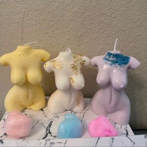 Handmade candles female body